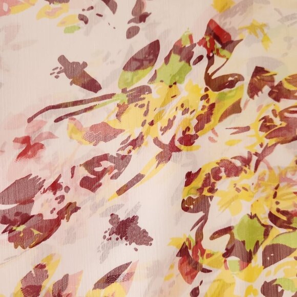 Steve Madden Sheer Floral Topper Kimono Swim Cover Fringe Trim Women's OS - Picture 5 of 7